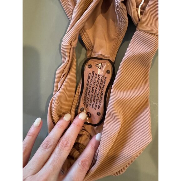 Good American Bikini Bottom Women 2X Desert Rose Rib Better Cheeky NWT Swimwear - Picture 10 of 10